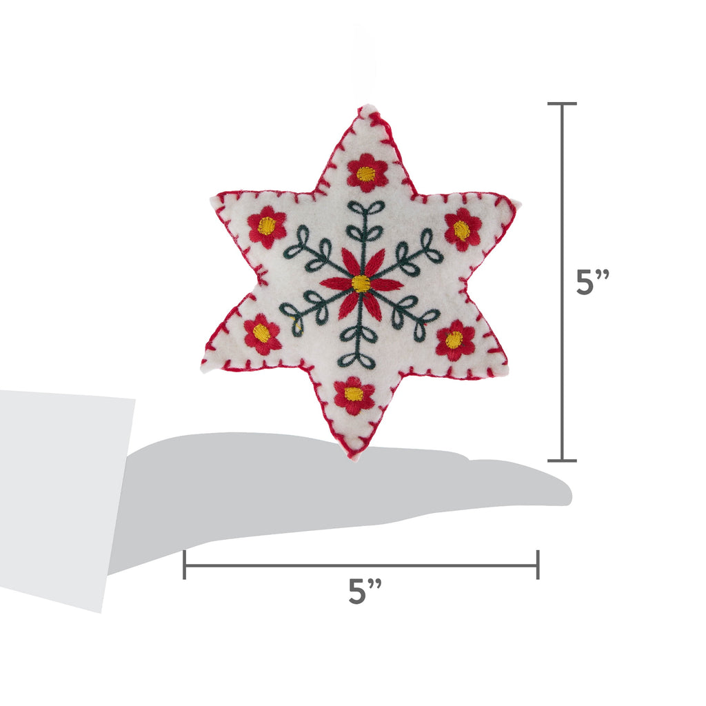 Multicolor Felt Star Christmas Ornament, 5", by Holiday Time