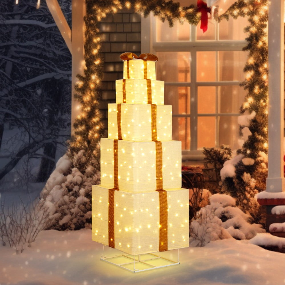 JOY Letter Sign Decoration - Lighted Home Scene Yard Sign Decor with Warm White Light - Indoor Outdoor Christmas Display for Lawn Garden - 47.2in Tall