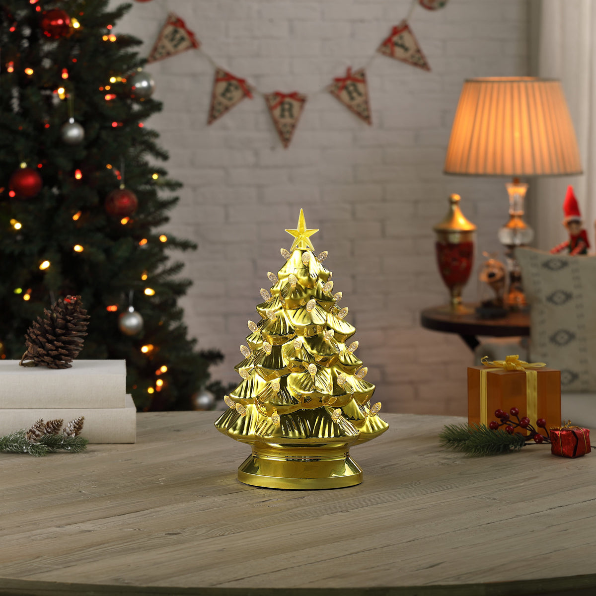 Mr. Christmas 24 in. Nostalgic Ceramic Tree - Green