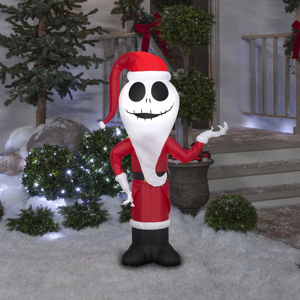 Gemmy Industries 130681 48 in. Christmas Inflatable Jack Skellington As Sandy Claws - Multi Color