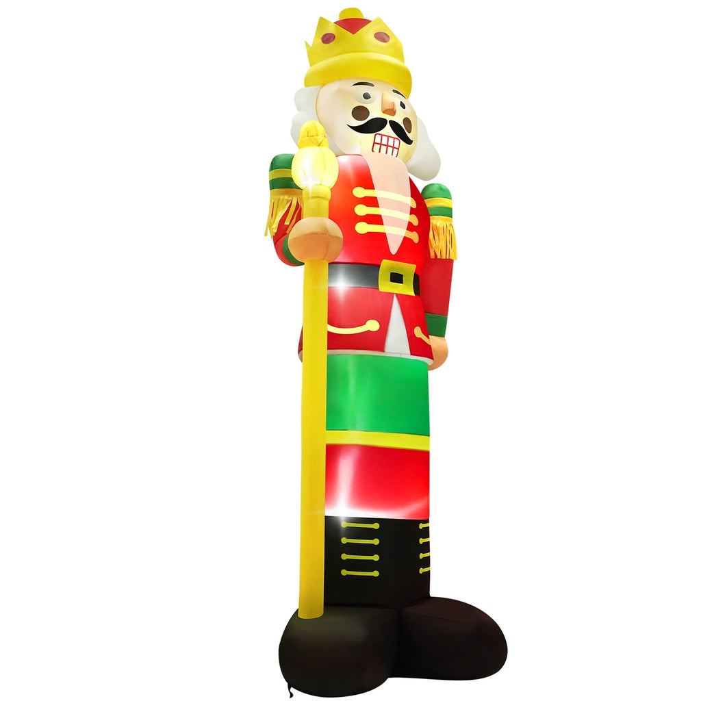 Yexmas 8FT Christmas Inflatable Nutcracker Soldier Blow Up Yard Decor with LED Light for Outdoor Christmas Party ,Garden and Lawn
