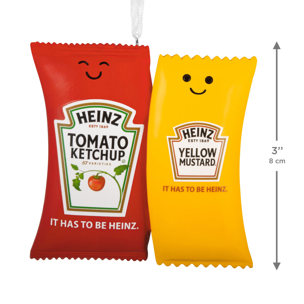 Hallmark Ornament (Heinz Tomato Ketchup Yellow Mustard Packets), 1 Count
