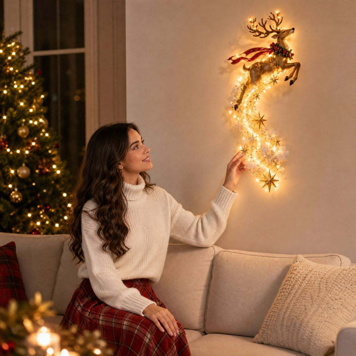 Snowman Magic Fountain, Flowing Snowflake LED Christmas Garden Light,Solar Power and Outdoor Garden Stake for Christmas Yard Decor
