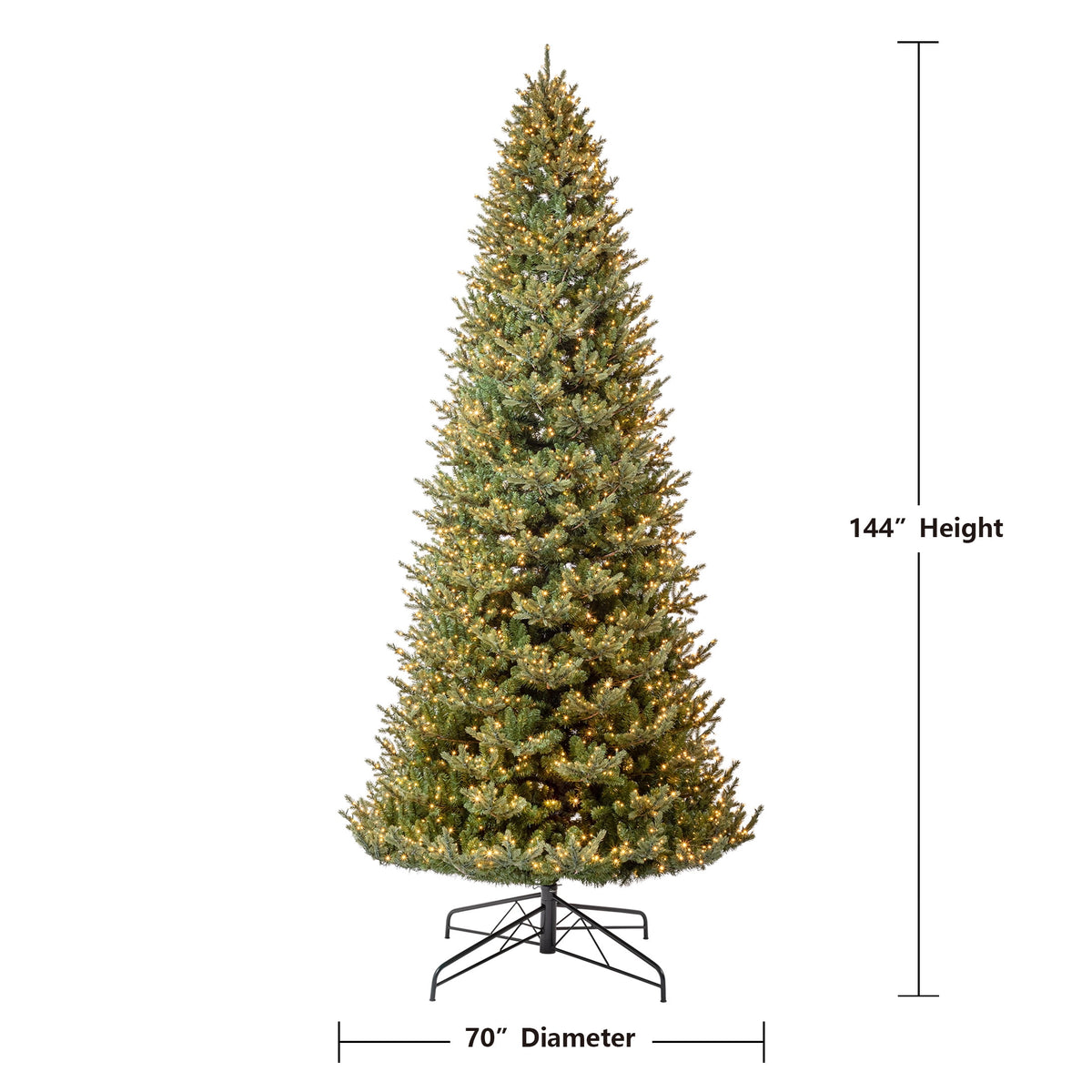 My Texas House 9' Pre-Lit Grand Spruce Green Artificial Christmas Tree with LumaDazzle Color-Changing Twinkle LED Lights, Quick Set, and Stand