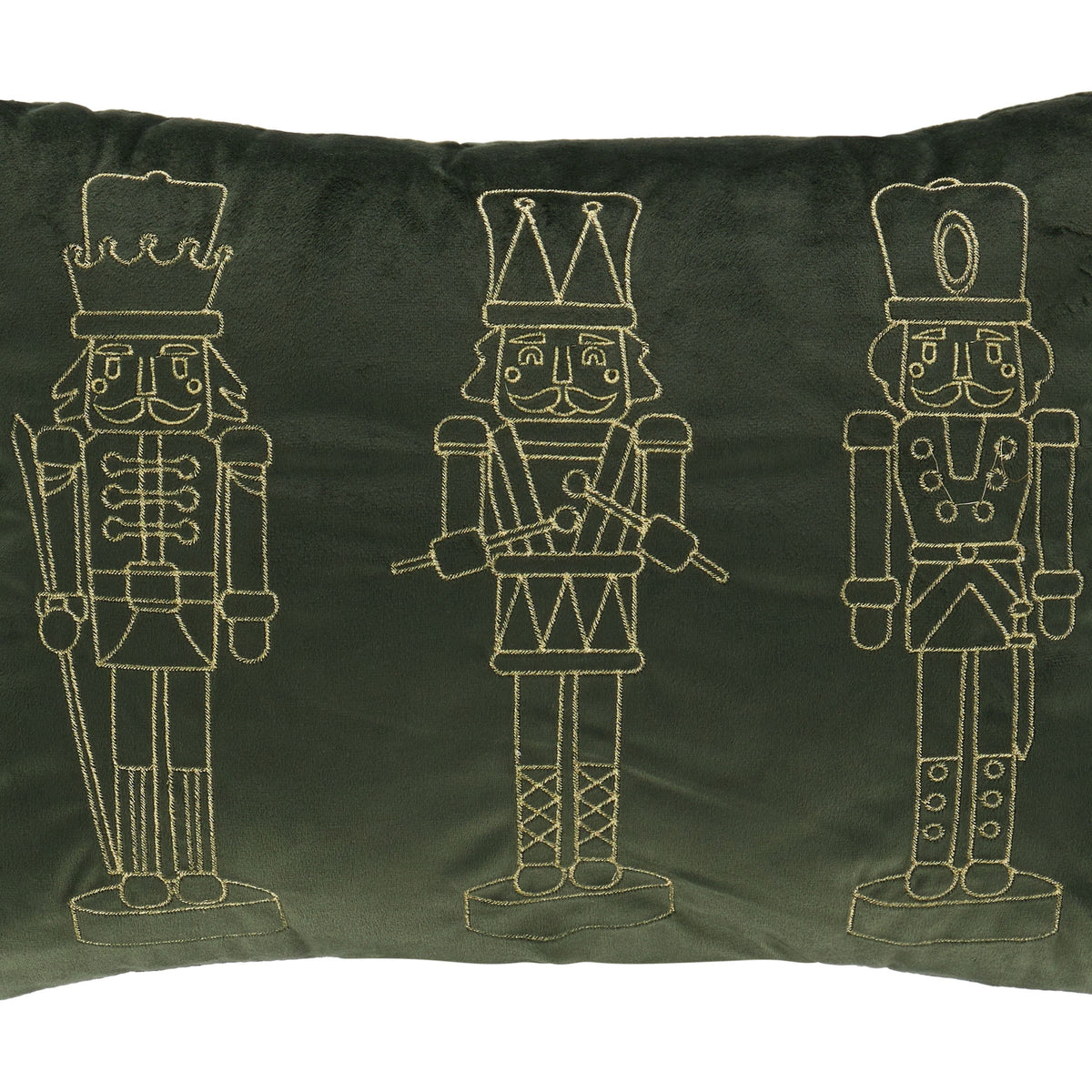 My Texas House Nutcracker Decorative Christmas Pillow, Green, 20" x 14"