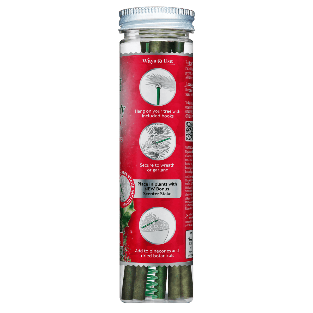 Scentsicles Snowberry Pine Scented Fragrance Sticks - 6 Count