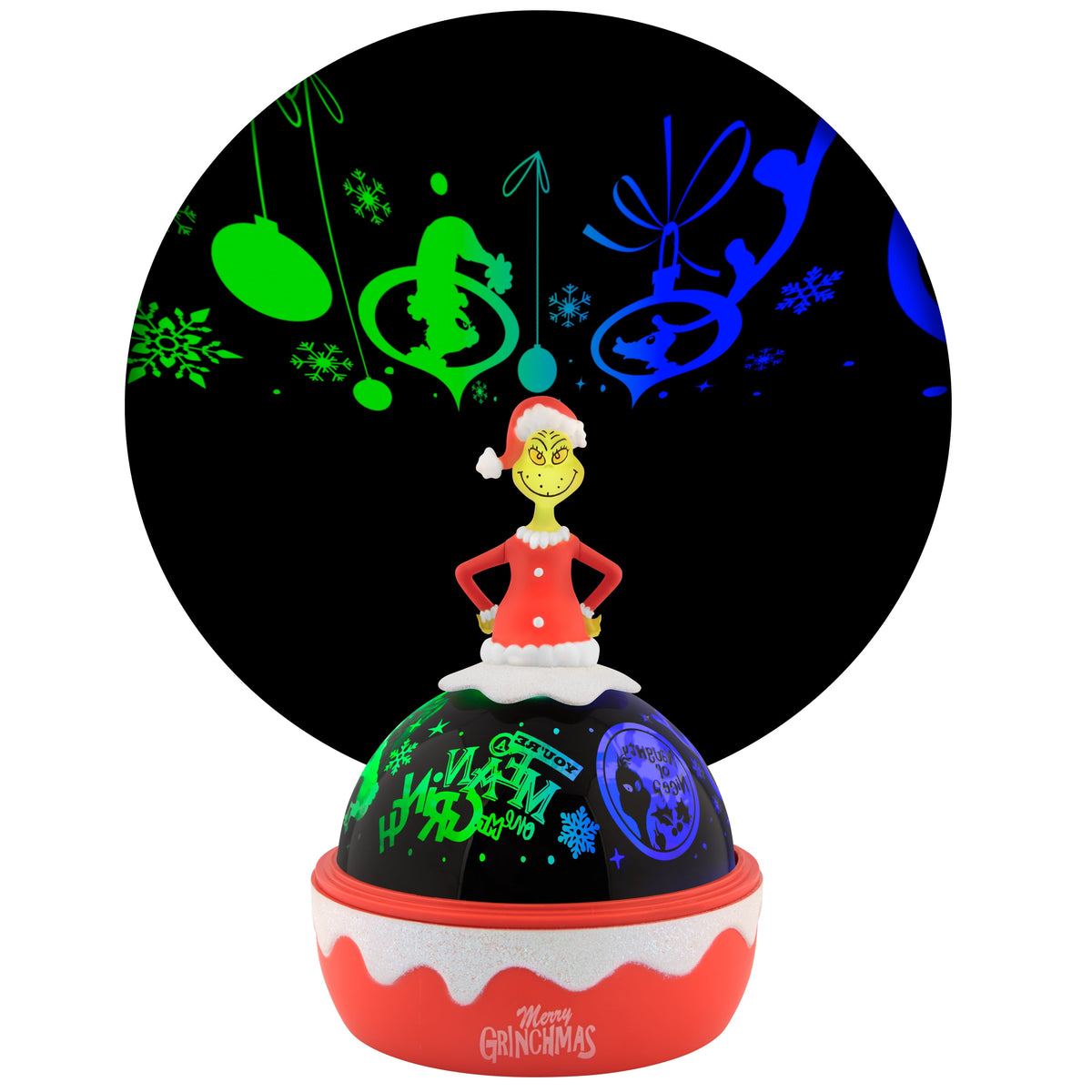 Christmas Tabletop Shadow Lights Projector Lights Holiday Decor with Grinch Topper by Dr. Seuss