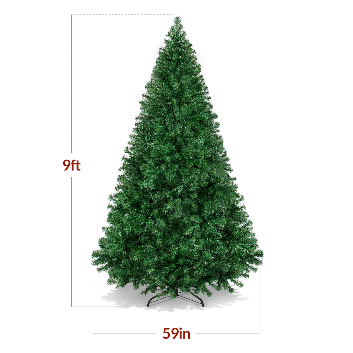 Best Choice Products 6ft Premium Hinged Artificial Christmas Pine Tree w/ 1,000 Tips, Metal Base