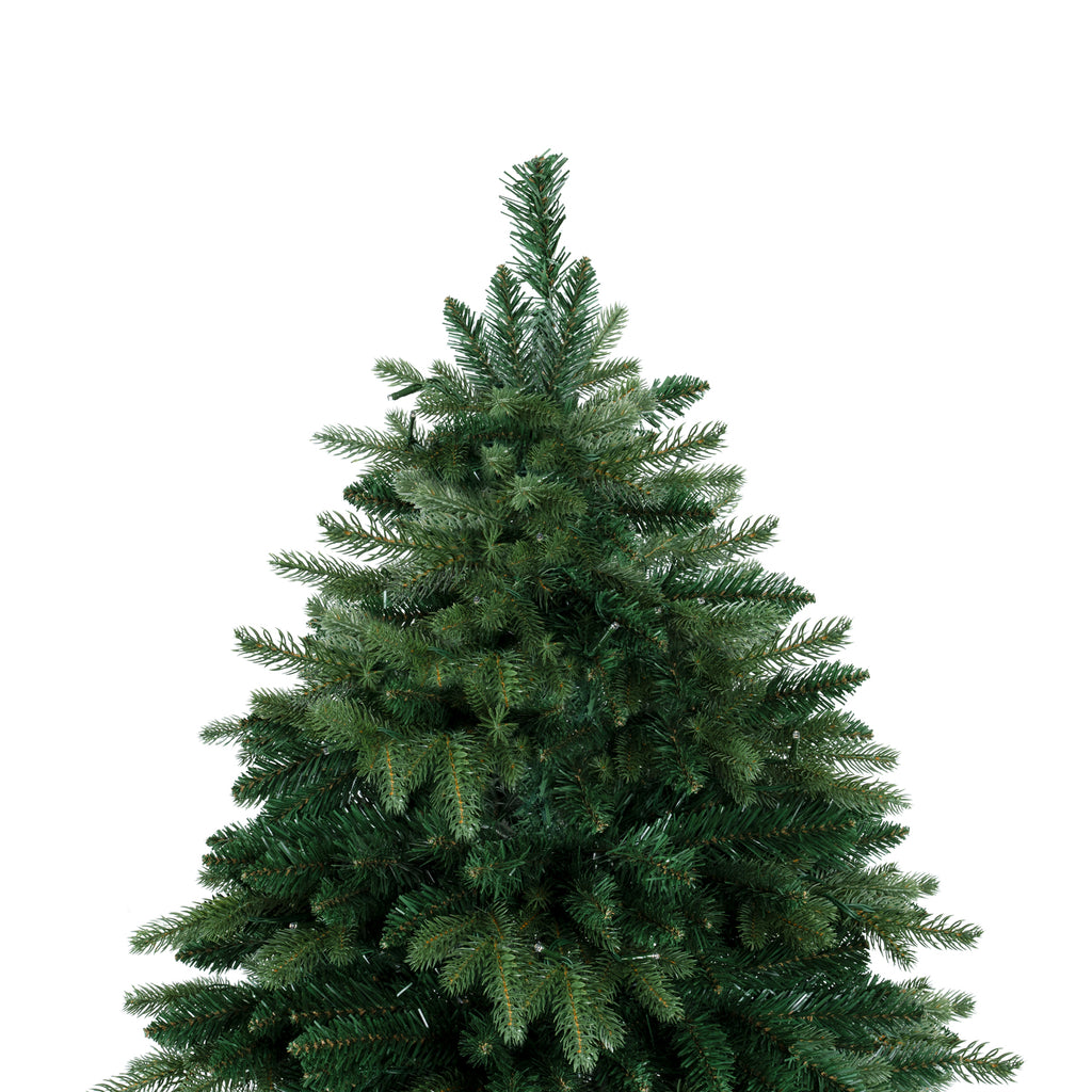 Naomi Home 4.5ft Rustic Christmas Tree with Lights, Realistic Classic Christmas Tree Prelit with 1117 Branch Tips, 300 Warm Lights and Metal Stand, Aritificial Christmas Tree