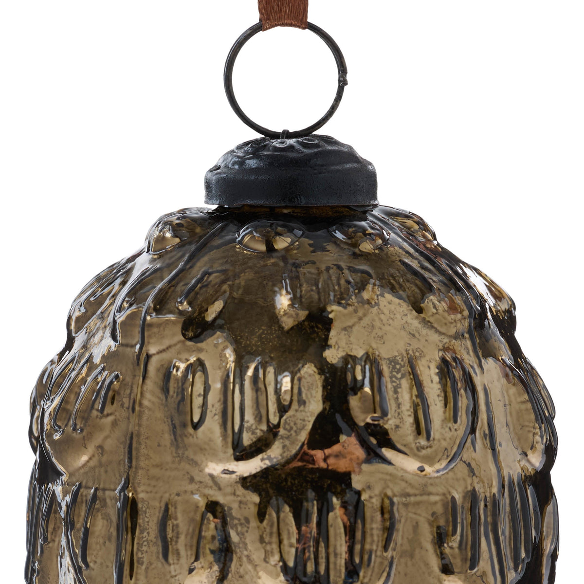 Bronze Glass Pinecone Christmas Ornament, 5", by Holiday Time