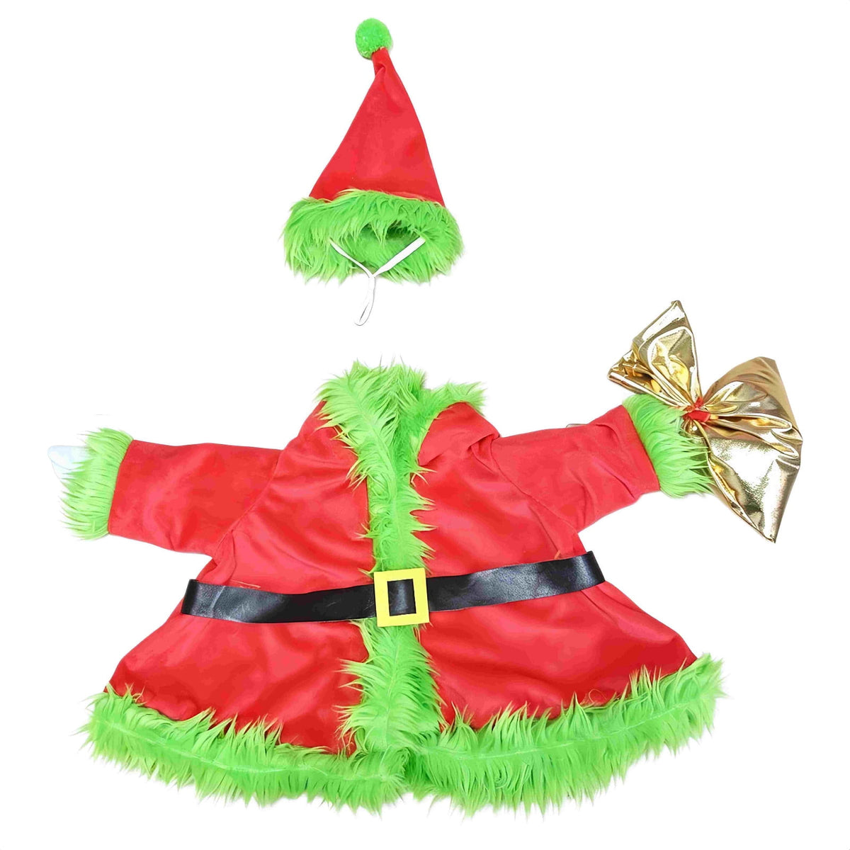 Aurorax Christmas Goose Clothes for Cement Goose Porch Goose 23"/17",Porch Goose Outfit 19 inch,Red Holiday Porch Goose Clothing Accessories for Garden Lawn Yard
