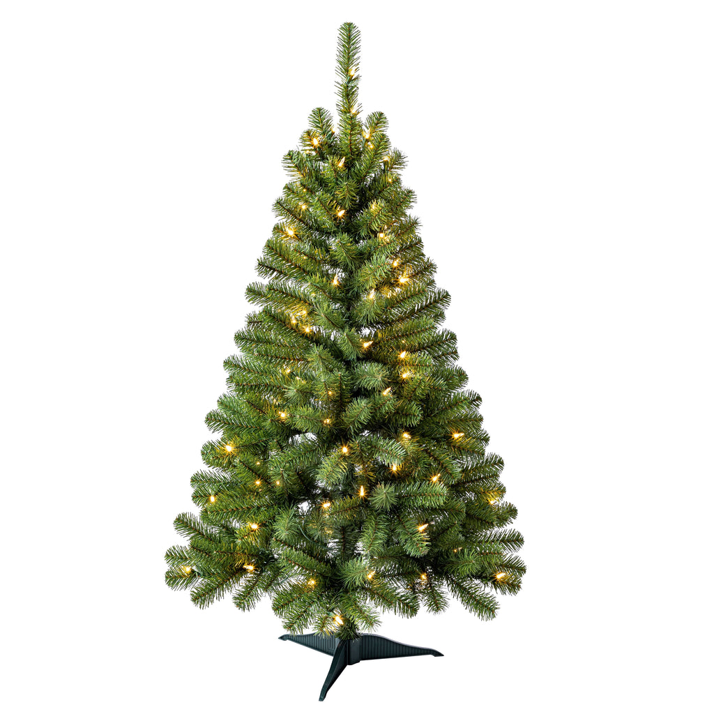 4ft. Pre-Lit Lakewood Spruce Artificial Christmas Tree, Warm White LED Lights by Ashland