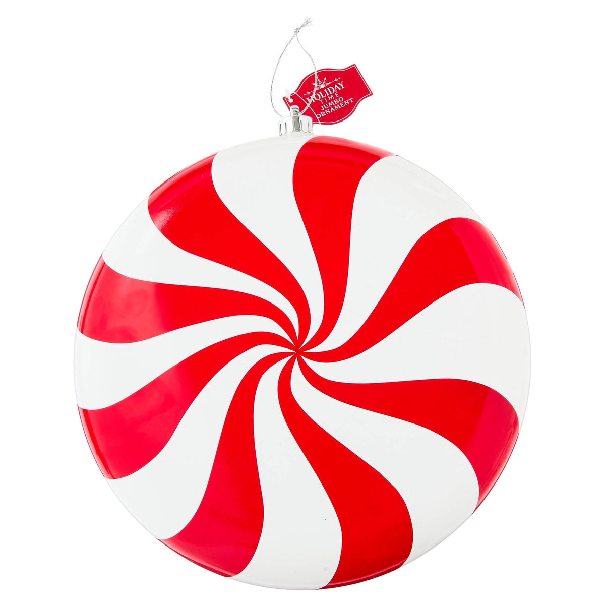 Red and White Jumbo Stripe Candy Christmas Ornament, 12", by Holiday Time