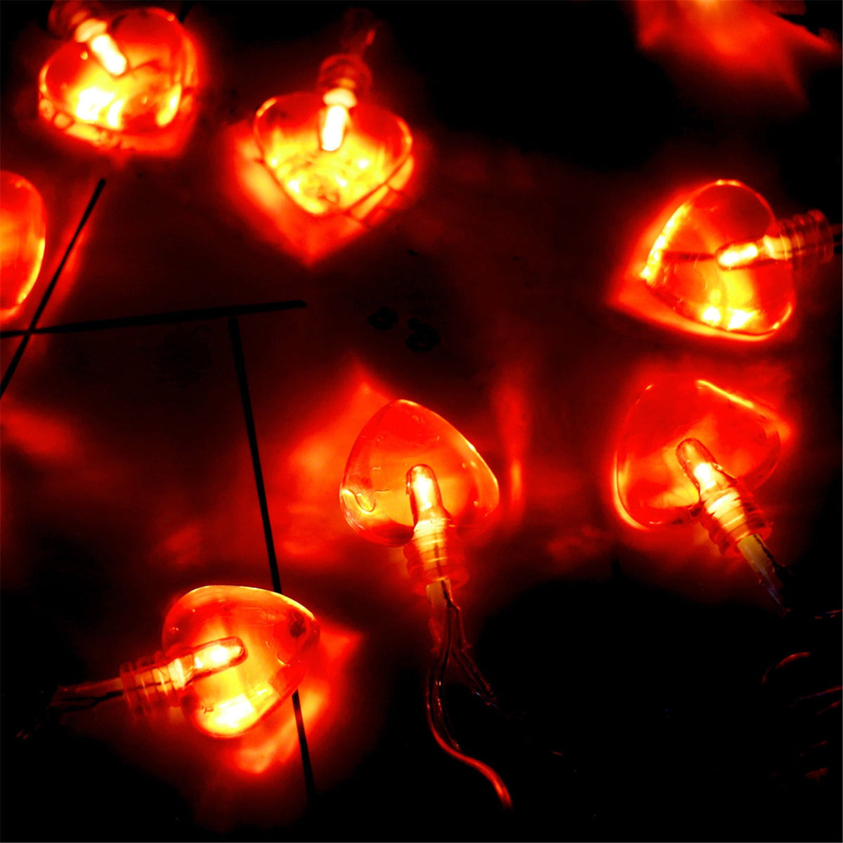 XGFHYJEH 5ft Valentines Day Decorations, Valentines Day Lights, Valentines String Lights, Valentine's Day Decor, Heart String Lights, Battery Operated