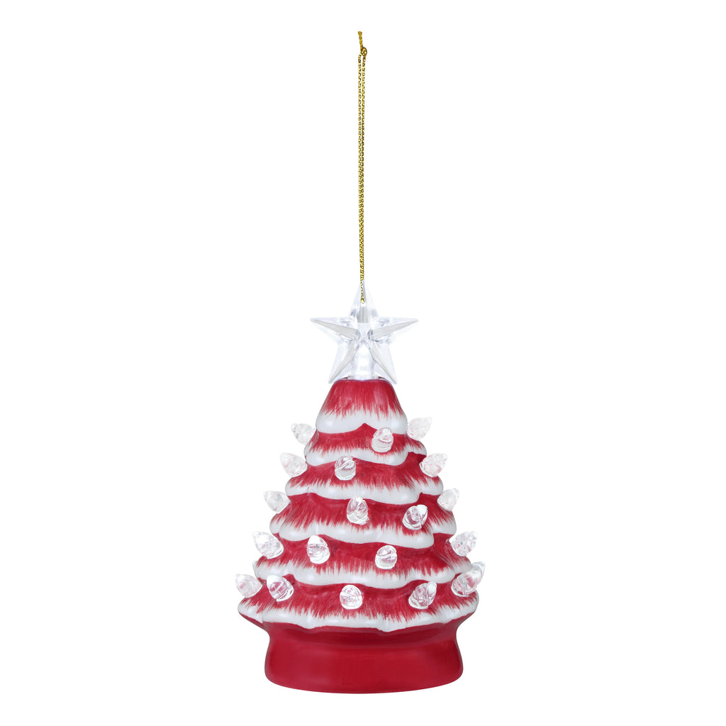 Mr. Christmas Nostalgic Ceramic Tree Ornaments - Green, Set of 3