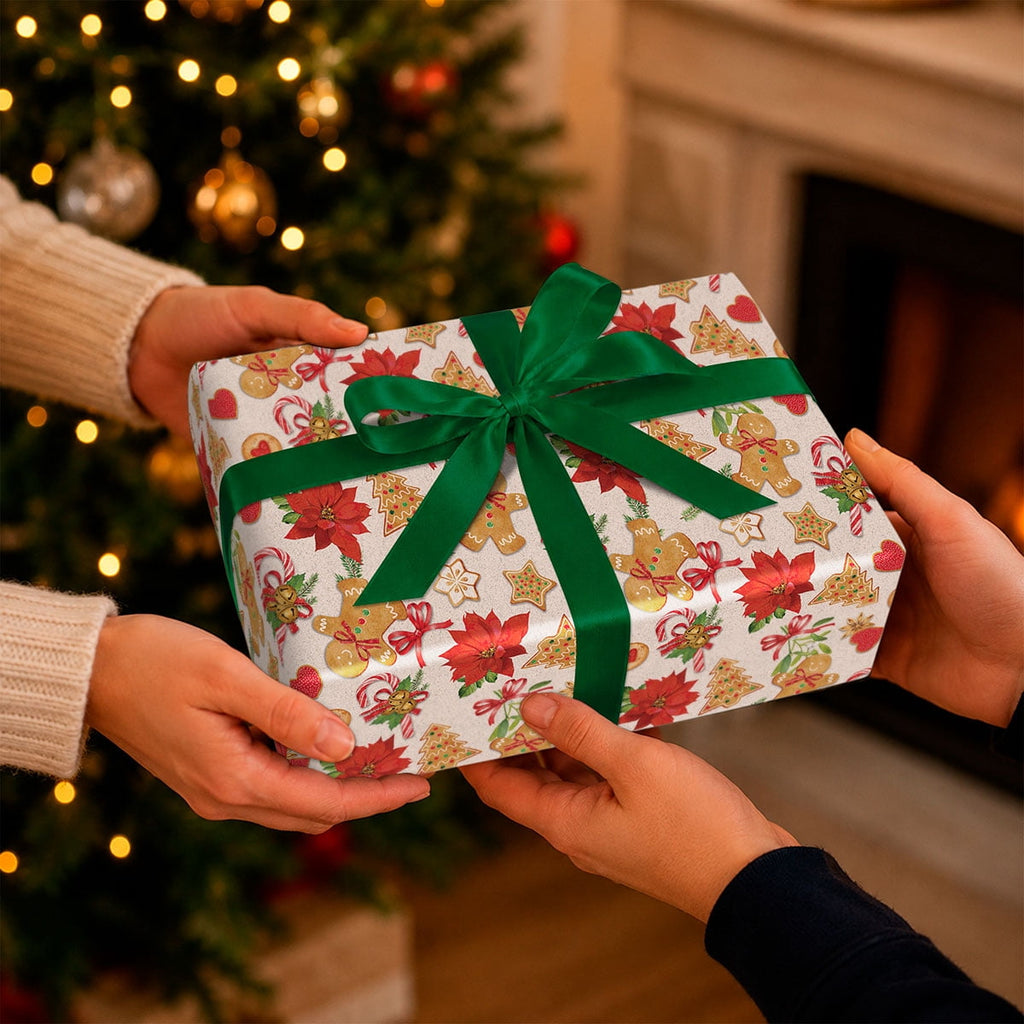 Current Homemade Gingerbread Christmas Jumbo Wrapping Paper Roll, 23-Inch x 32-Foot