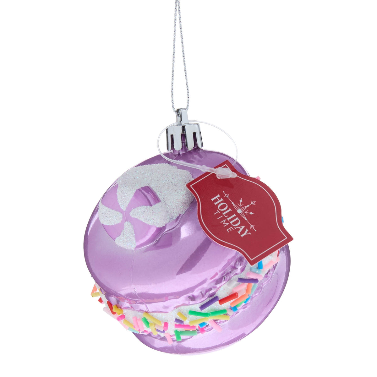 Purple Pearlised Macaron Christmas Ornament, 2.8", by Holiday Time