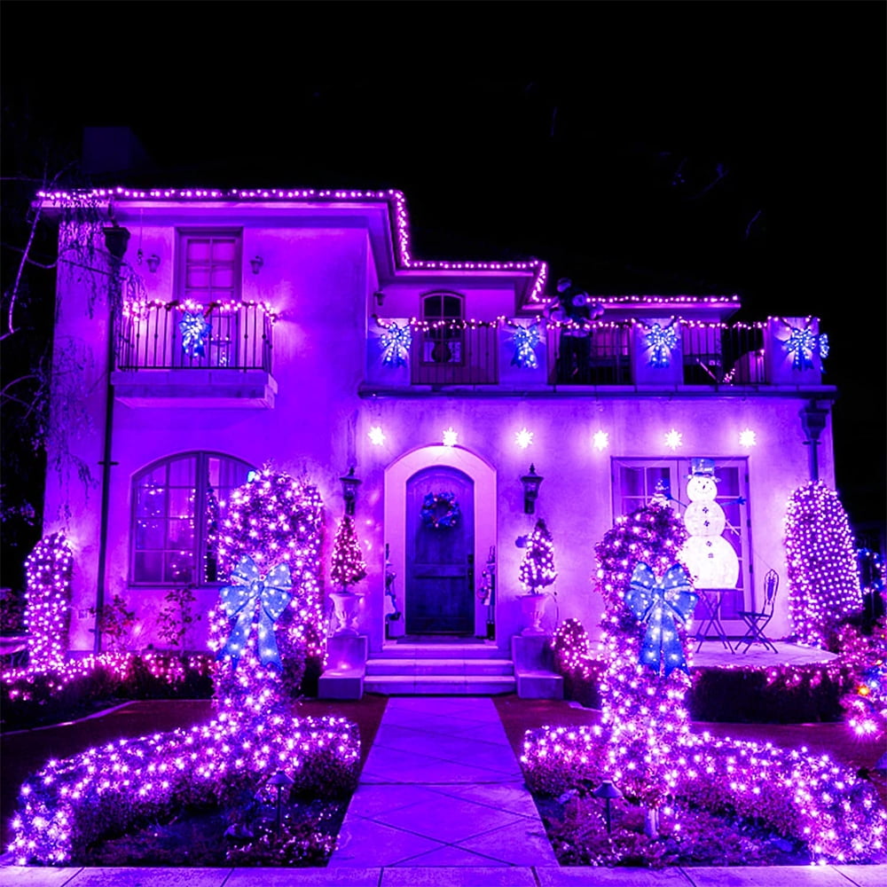 33ft 100 LED Christmas String Lights, 8 Modes Twinkle Fairy Lights Main Plug in, Waterproof Connectable Decorative Light for Wedding Party Christmas Tree Halloween, Blue