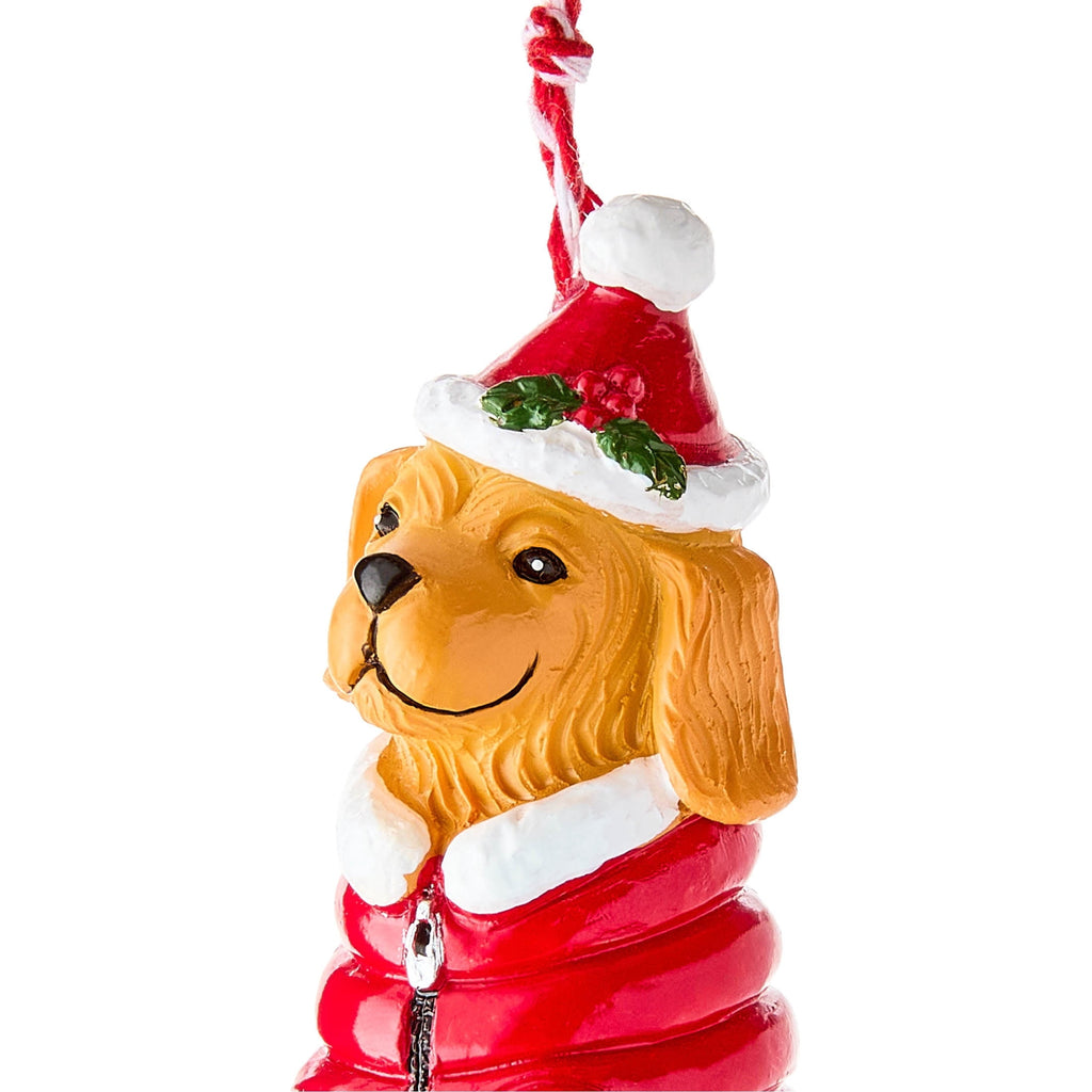 Brown Dog in Puffer Jacket Christmas Ornament, 4.5", by Holiday Time