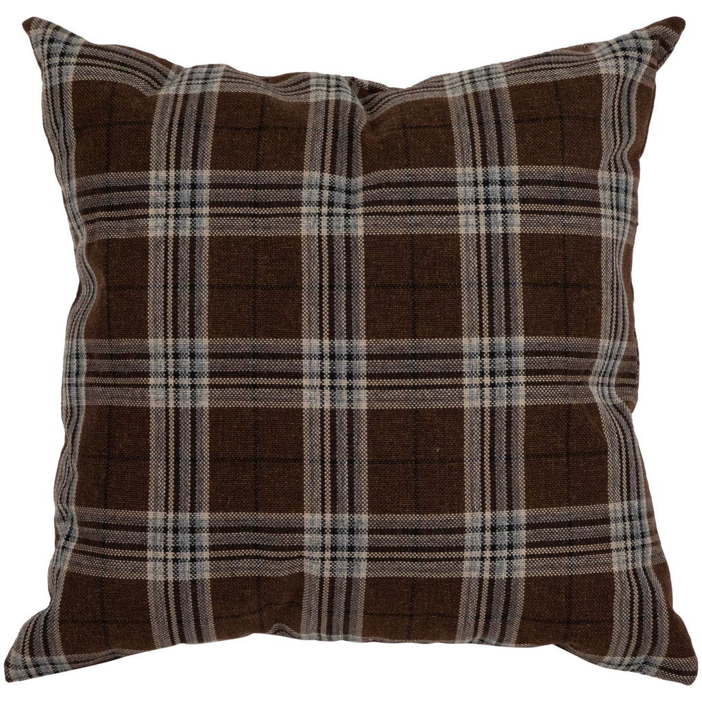 Northlight 16.5" Brown Plaid Stag Christmas Throw Pillow