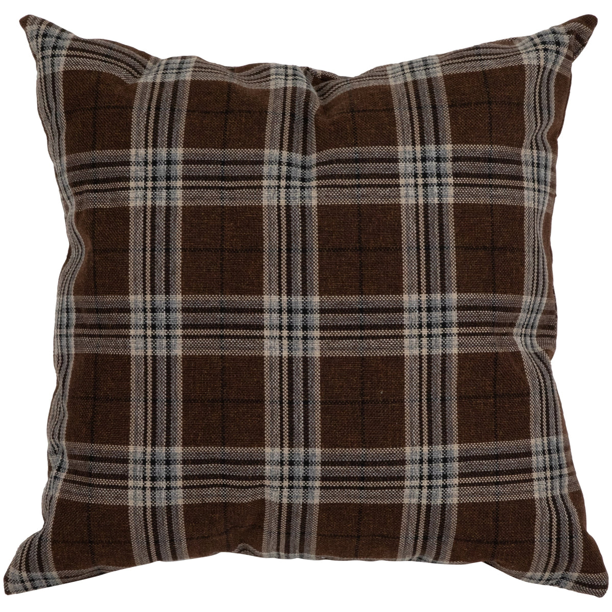 Northlight 16.5" Brown Plaid Stag Christmas Throw Pillow