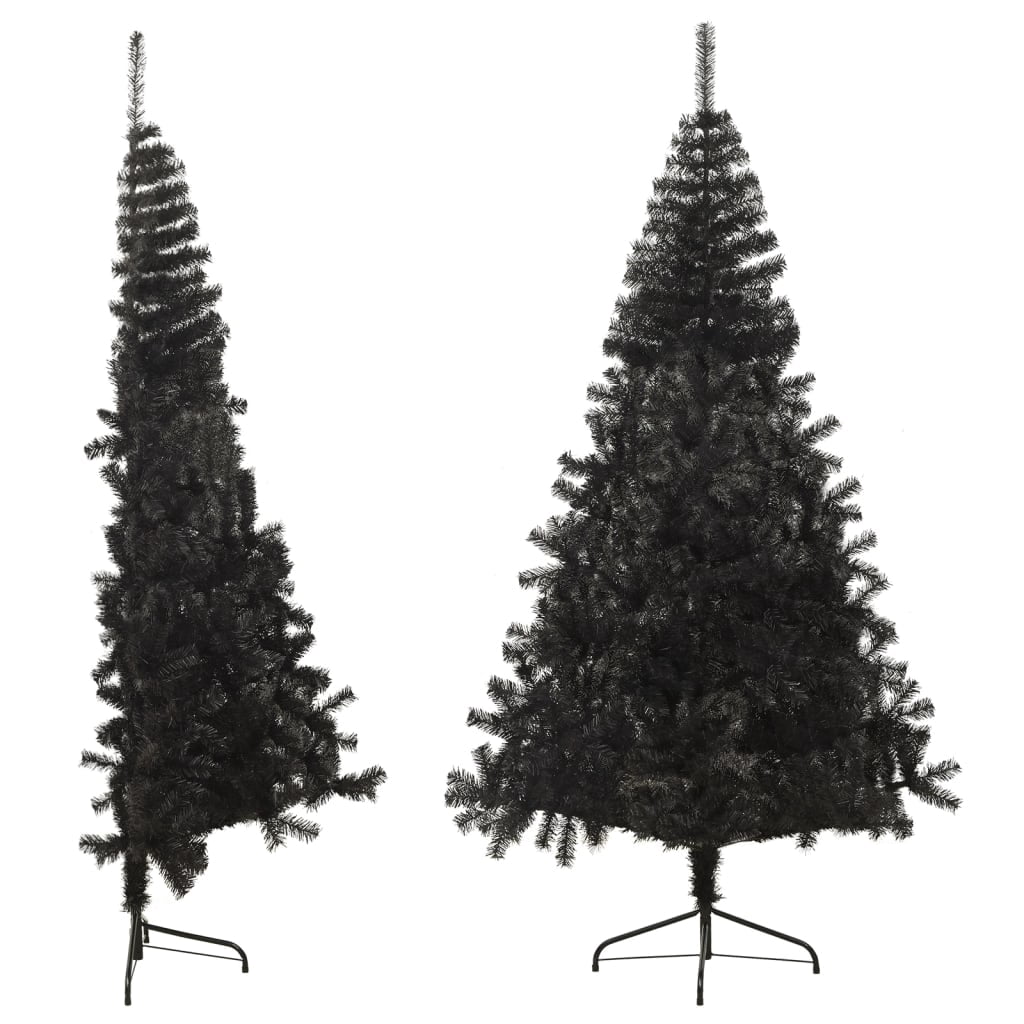vidaXL Christmas Tree Decoration Artificial Half-Circle Tree with Stand PVC