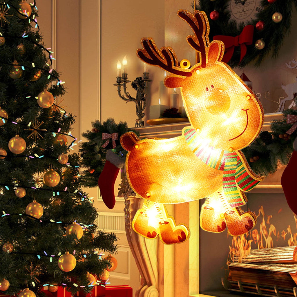 RXIRUCGD Christmas Window Hanging Lights Decorations, Christmas Window Lights with Suction Cup, Battery Operated Hanging Christmas Window Lights Indoor for Xmas Tree Fireplace Door Window Decor