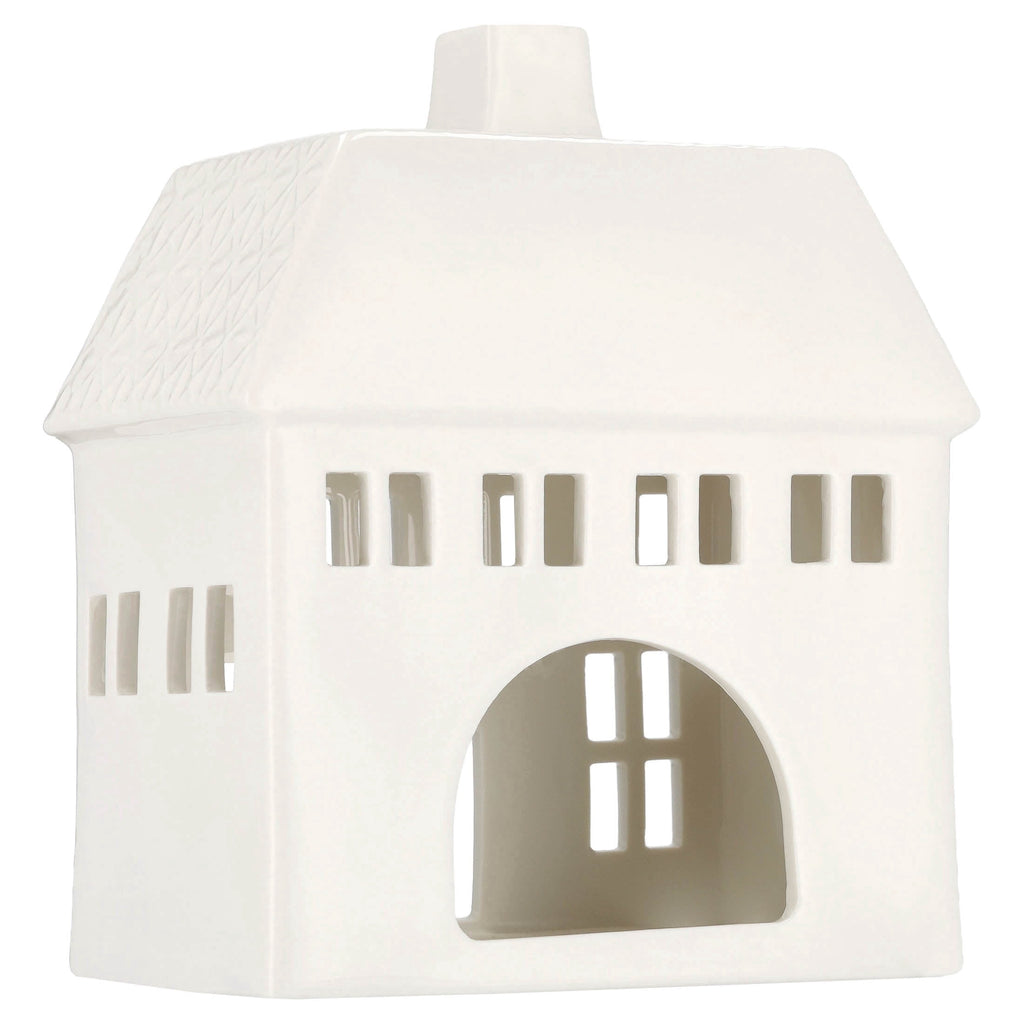 My Texas House Ceramic House Christmas Decoration, White, 8"