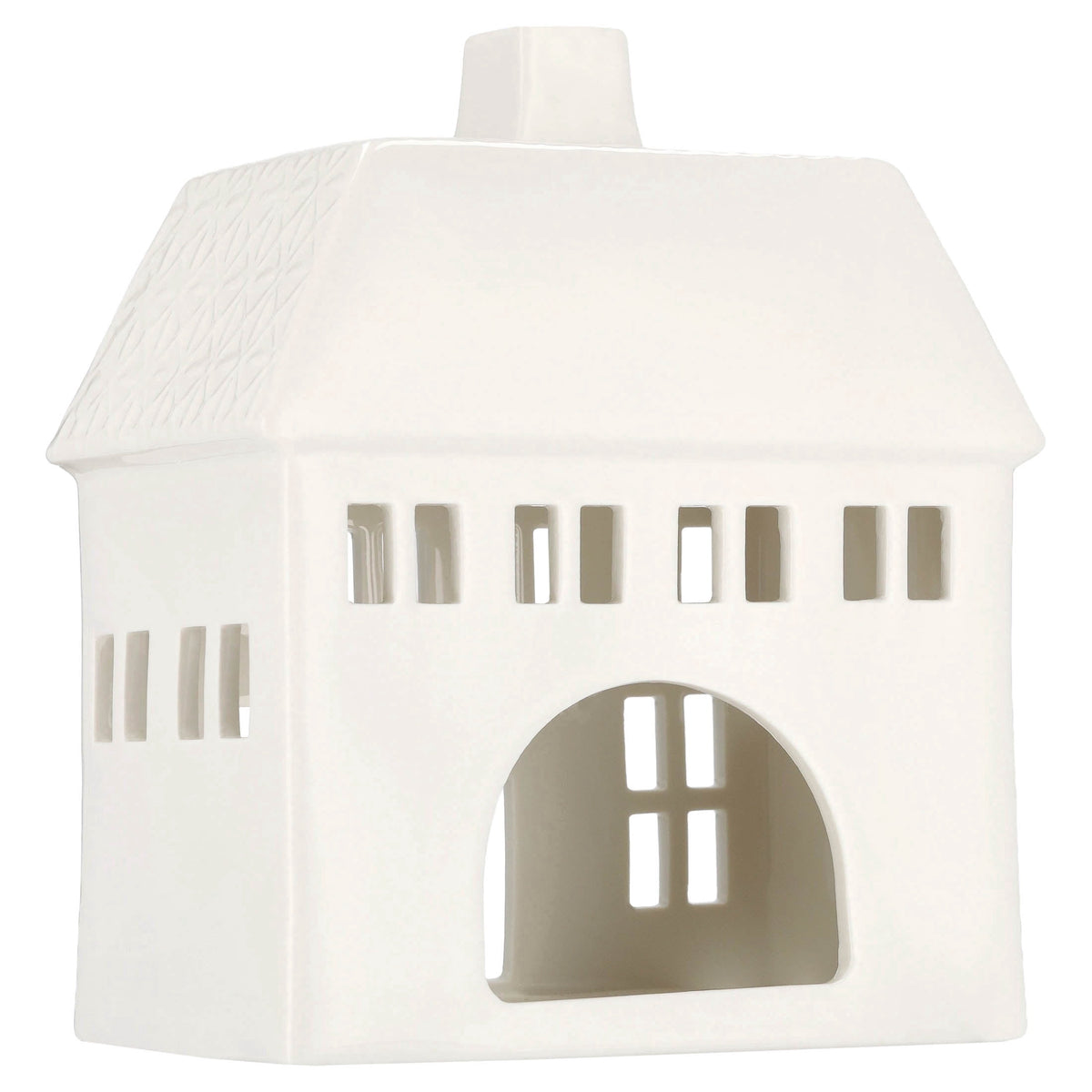 My Texas House Ceramic House Christmas Decoration, White, 8"