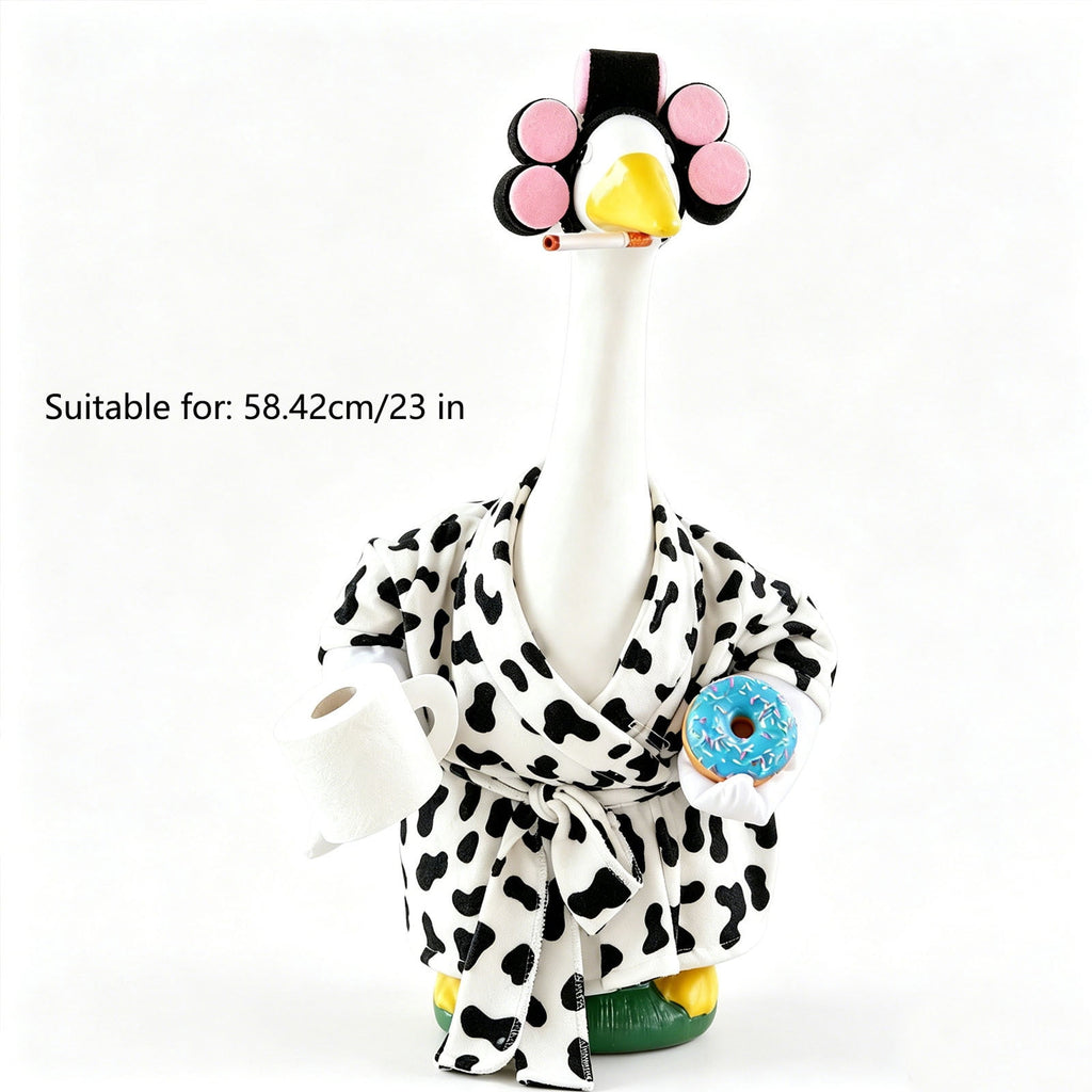 Lzobxe Porch Goose Clothes, Casual Style Lawn Yard Garden Decor for 23" High Cement or Plastic Geese, Goose Costume for All Season and Occasiona