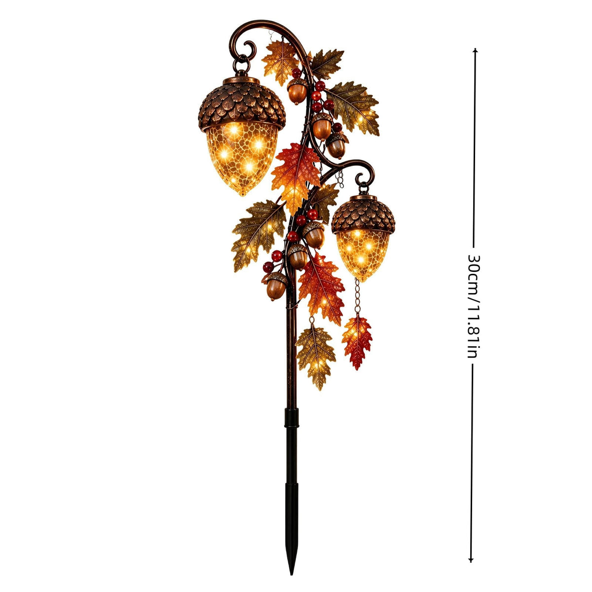Luckky Christmas Bell Cascade Solar Yard Light, 39.37 Inch Warm White Cascading Bell Garden Stake Light, Solar‑Powered Outdoor Christmas Decor for Lawn, Garden, Pathway & Front Yard, 1 Pack