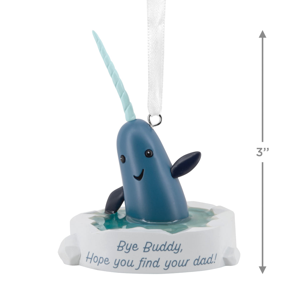 Hallmark Christmas Ornament (Elf Narwhal), 1 Count, 1 Count