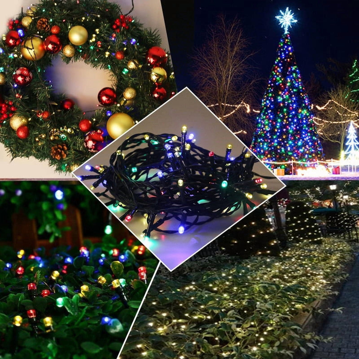 35ft Christmas String Lights with Remote, 75 LED Battery Operated Fairy Lights for Indoor & Outdoor, 3 Colors 9 Light Modes