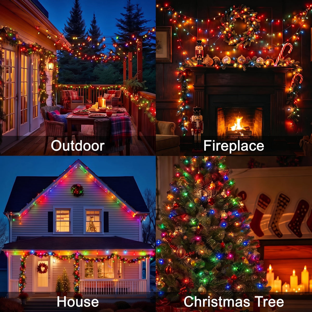 VOLIVO Christmas Lights, 33FT 100 Count Incandescent Waterproof Mini String Lights, Connectable Christmas Decorations for Indoor Outdoor Home Party Garden Yard (Muliticolor)