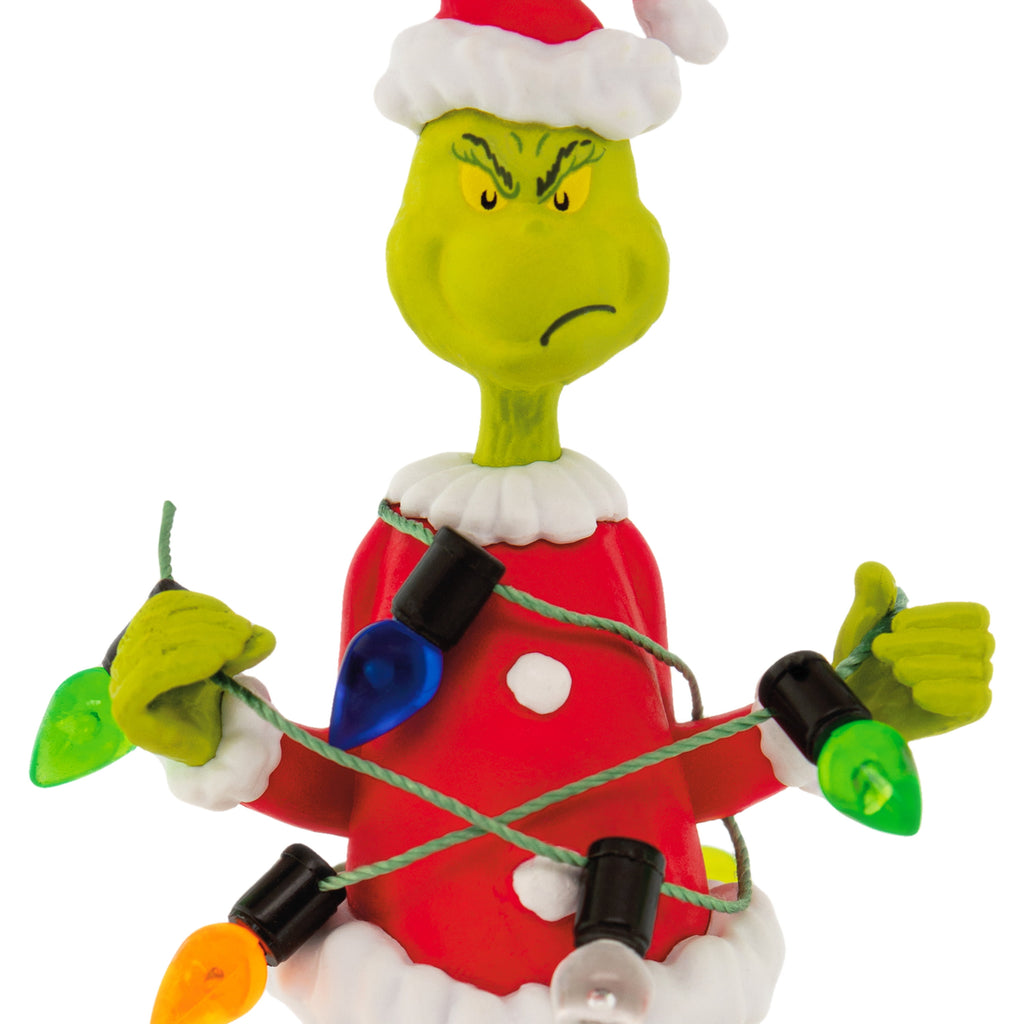 Hallmark Christmas Ornament (Grinch With String Lights), 1 Count