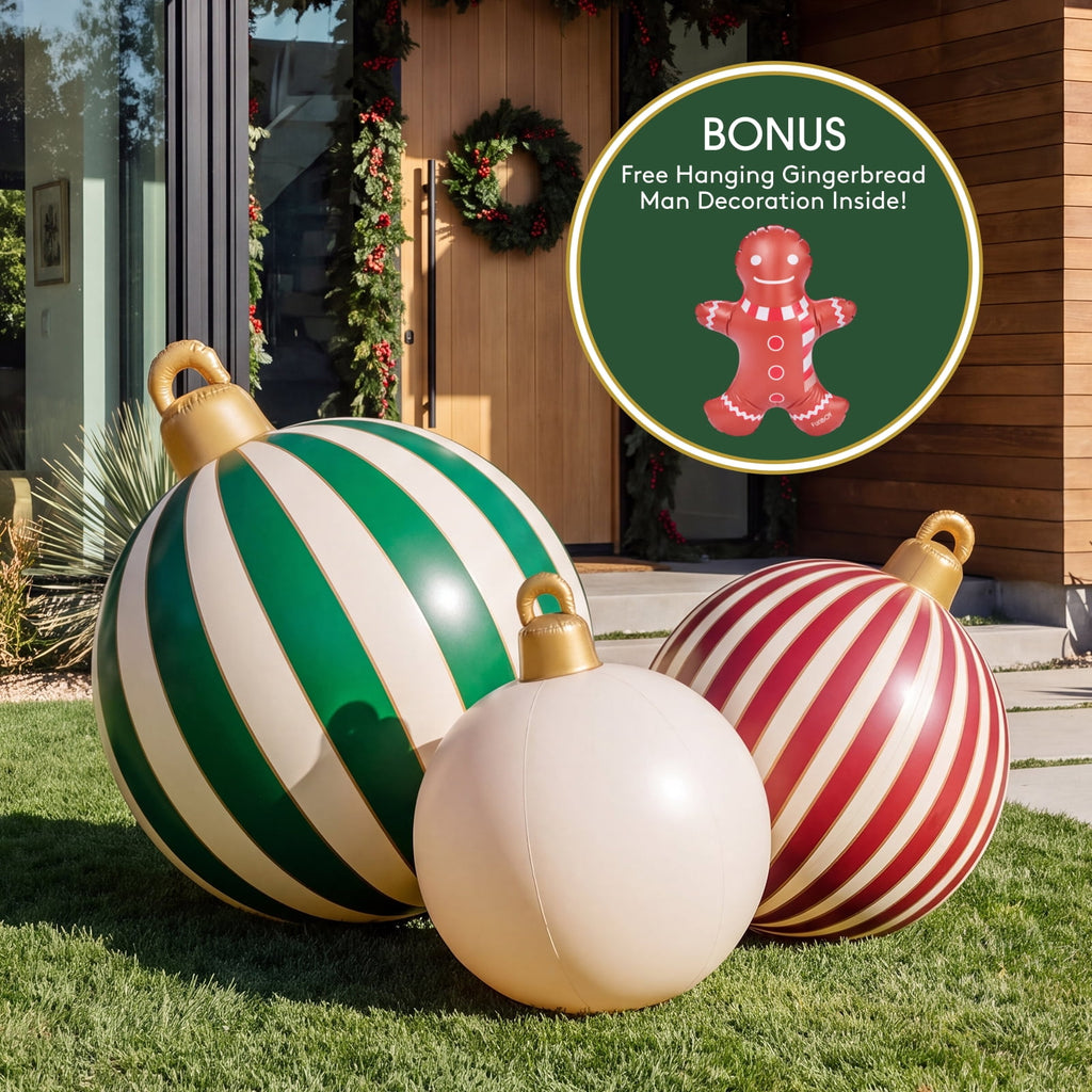 FUNBOY Inflatable Holiday Ornaments – 3-Pack