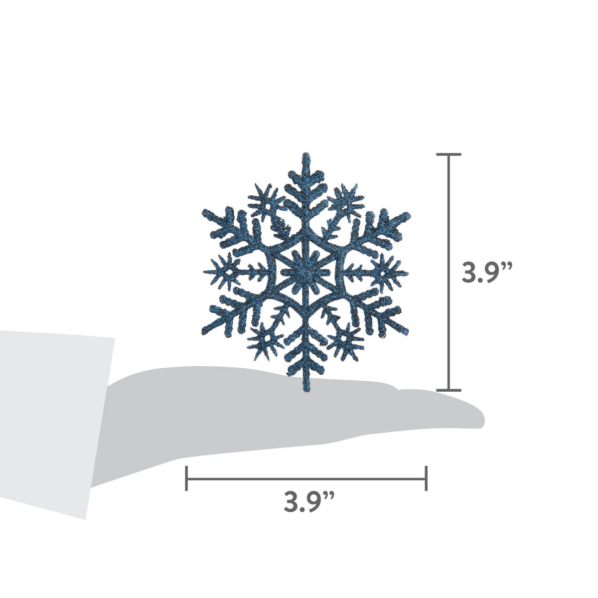 20-Count Pink Glitter Snowflake Christmas Ornaments, 3.9", by Holiday Time