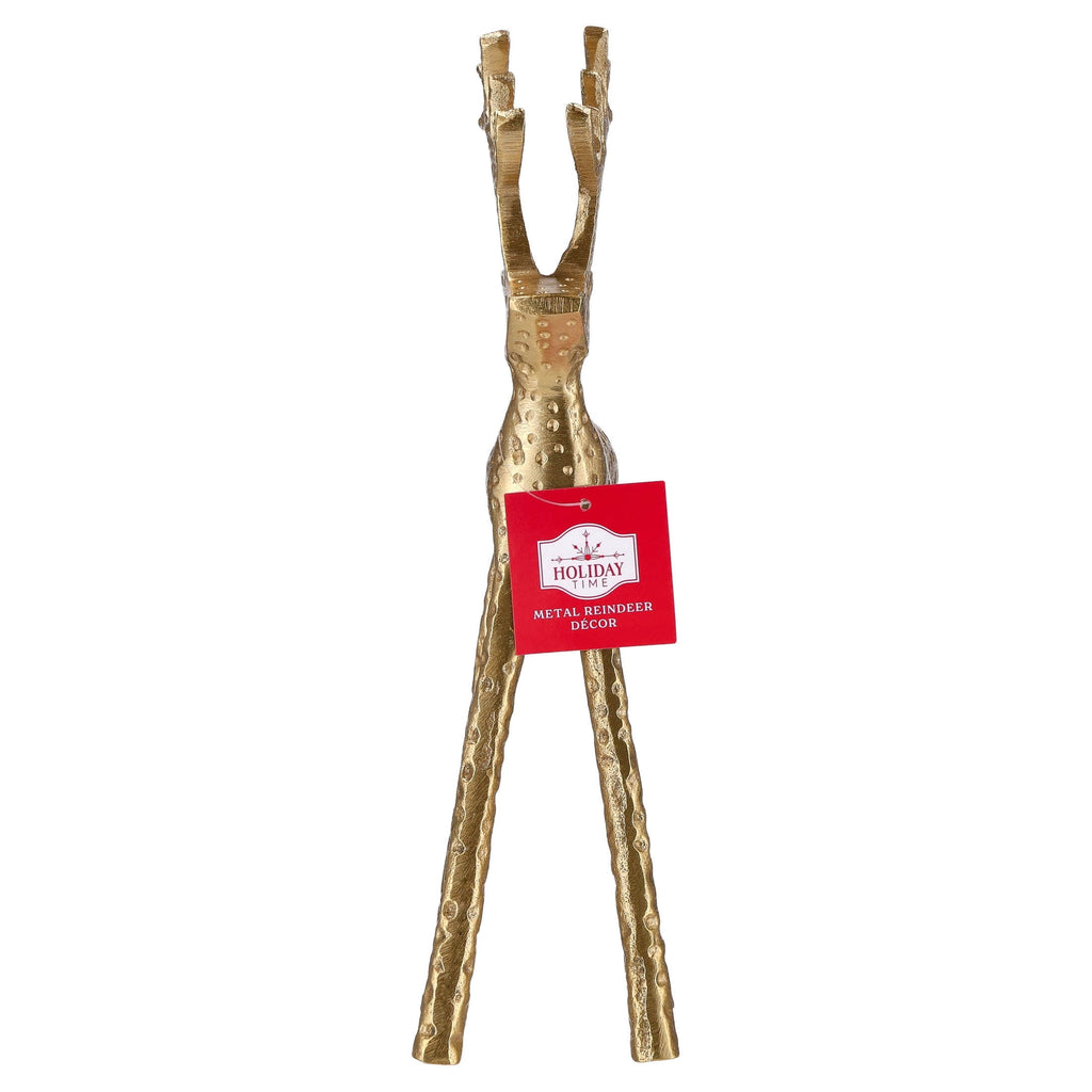 Metal Reindeer Christmas Decoration, Gold, 13", by Holiday Time