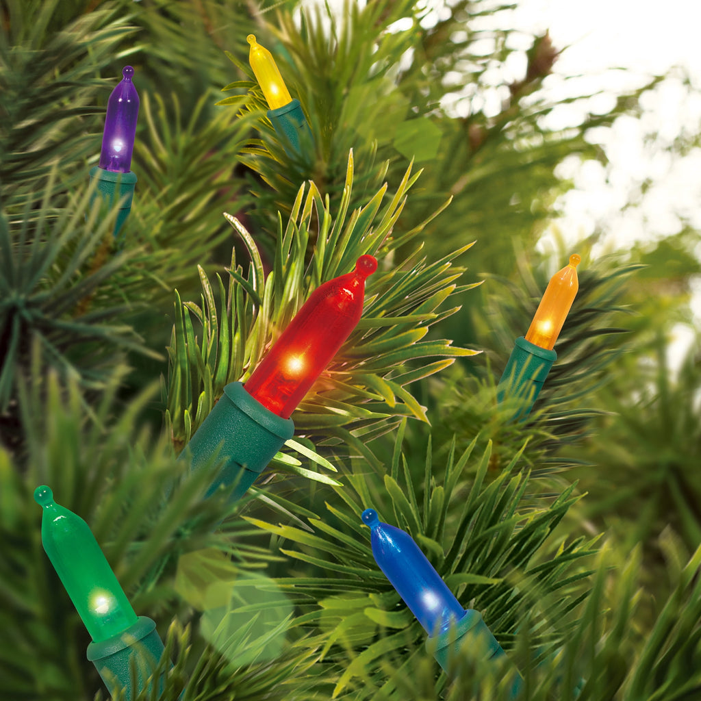 Indoor/Outdoor 100-Count LED Random Twinkle Mini Christmas String Lights, Warm White, Green Wire, 19.5', by Holiday Time