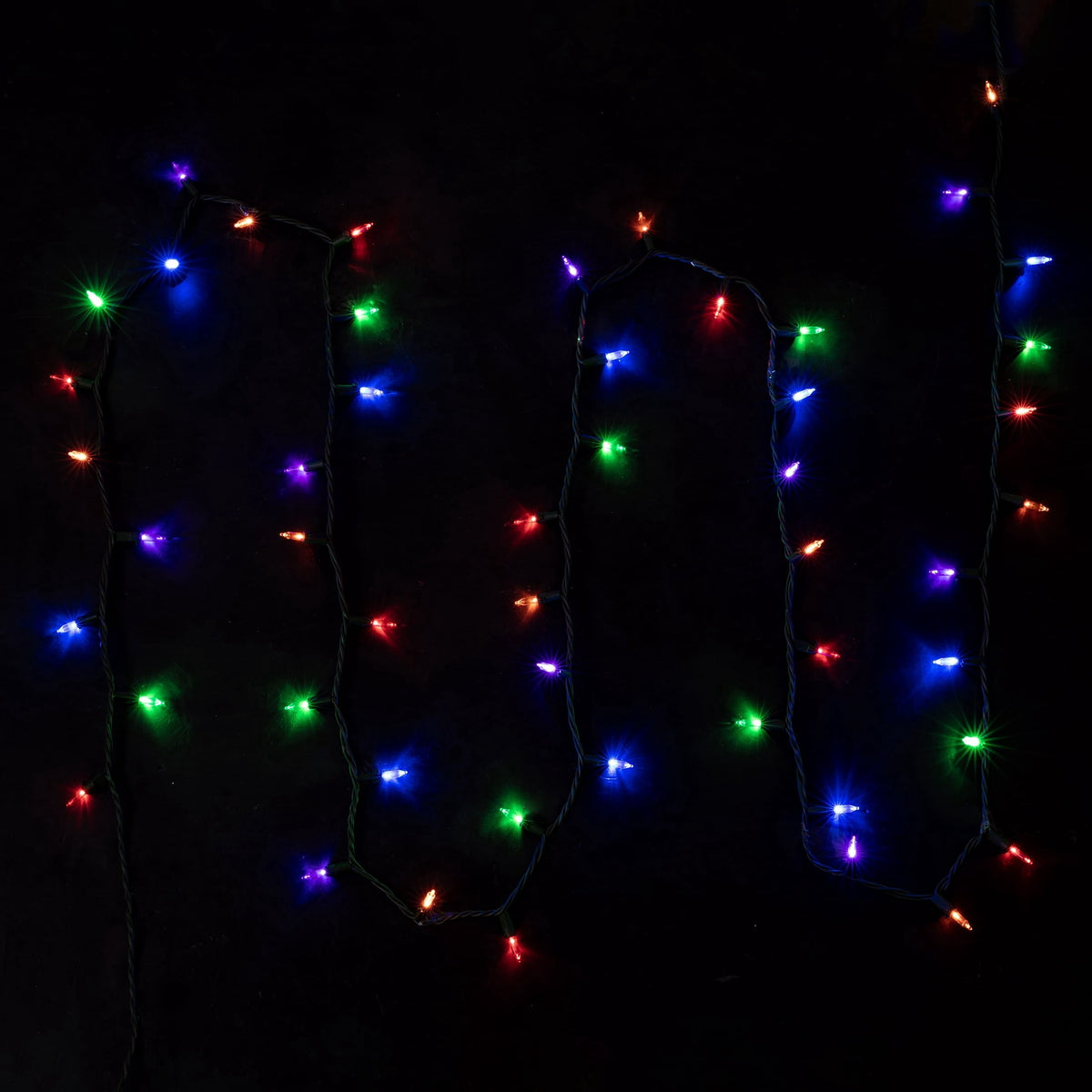 Indoor/Outdoor 50-Count LED Mini Christmas String Lights, Warm White, Green Wire, 10.2', by Holiday Time