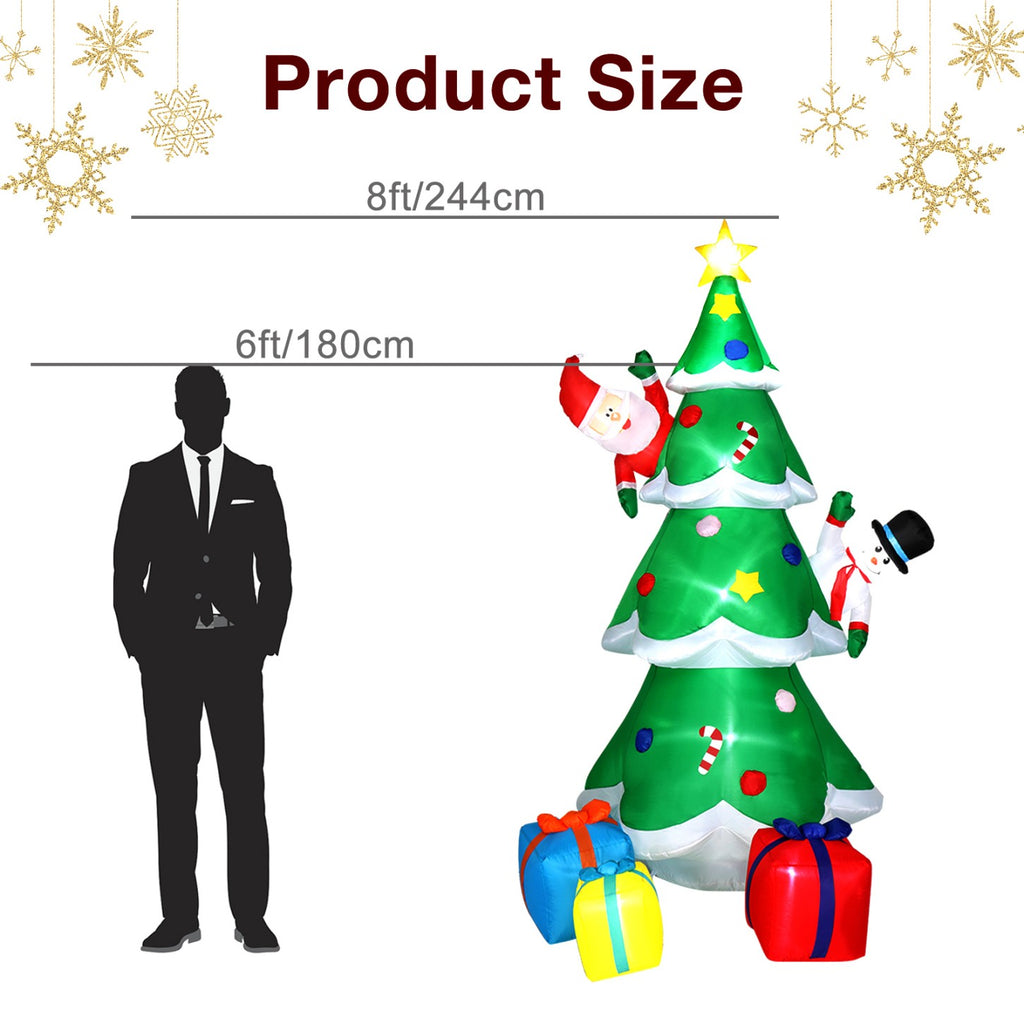 Tcbosik 12 FT Giant Christmas Inflatables Snowman Outdoor Yard Decorations, Blow up Snow Man with Black Hat, Built-in LED Light, Winter Outside Decor for Holiday Party Patio Garden Lawn