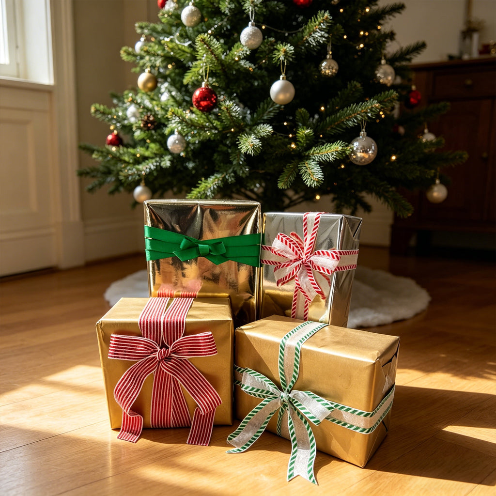 Red/Green/White Christmas Ribbon, 12', 4 Pack, by Holiday Time