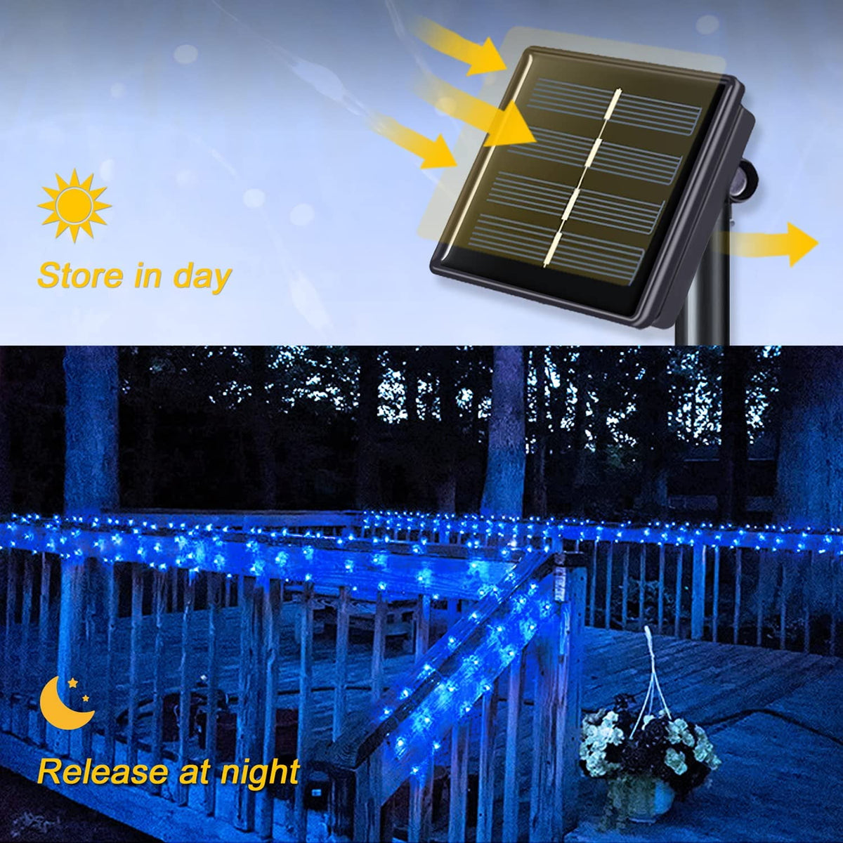 4 Pack Christmas Solar String Lights Outdoor, Total 184FT 520LED, Juhefa IP65 Waterproof Twinkle Fairy Lights for Xmas Tree, Party, Wedding, Yard, Fence Decor (Warm White)