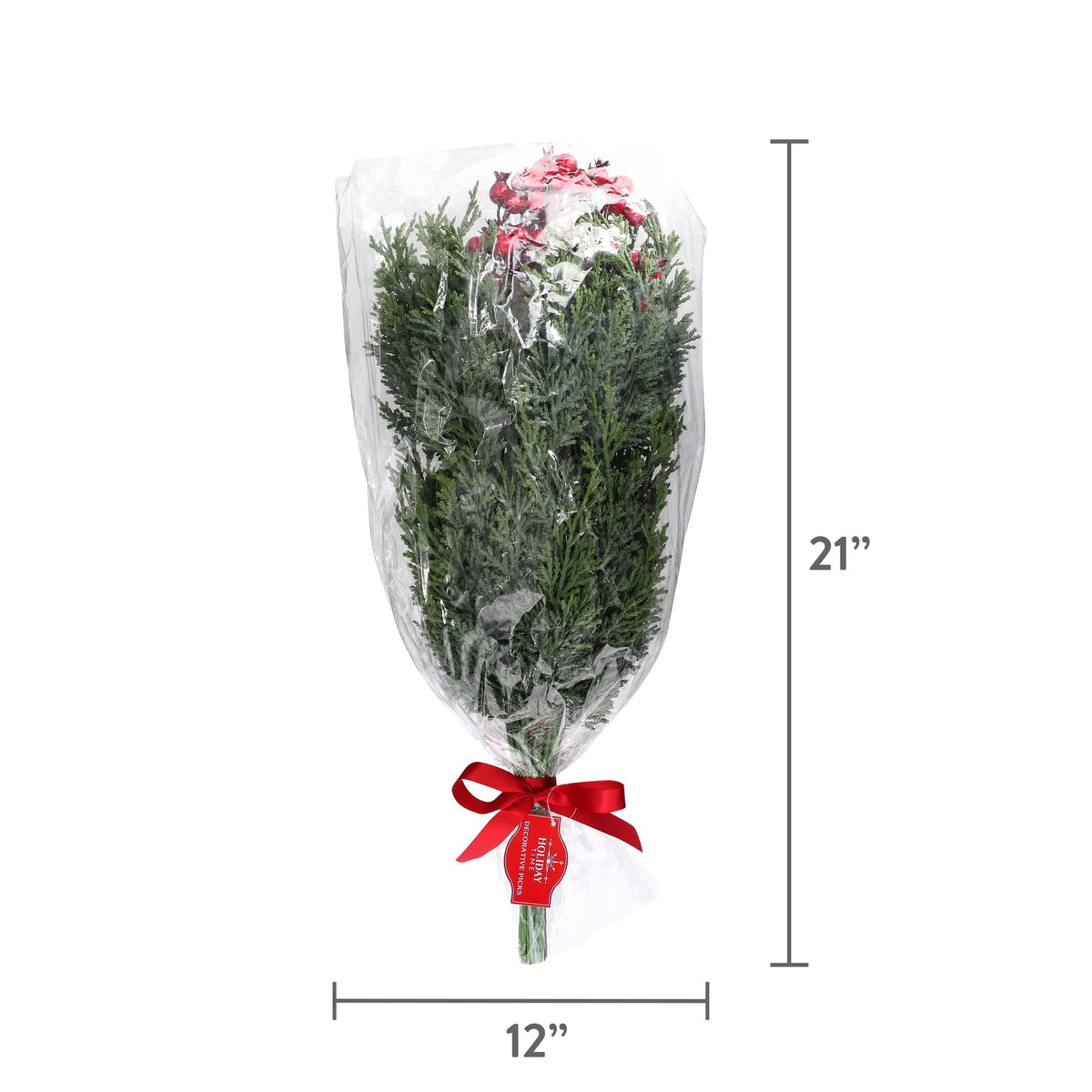 Red Berries and Greenery Decorative Christmas Picks, 21", by Holiday Time