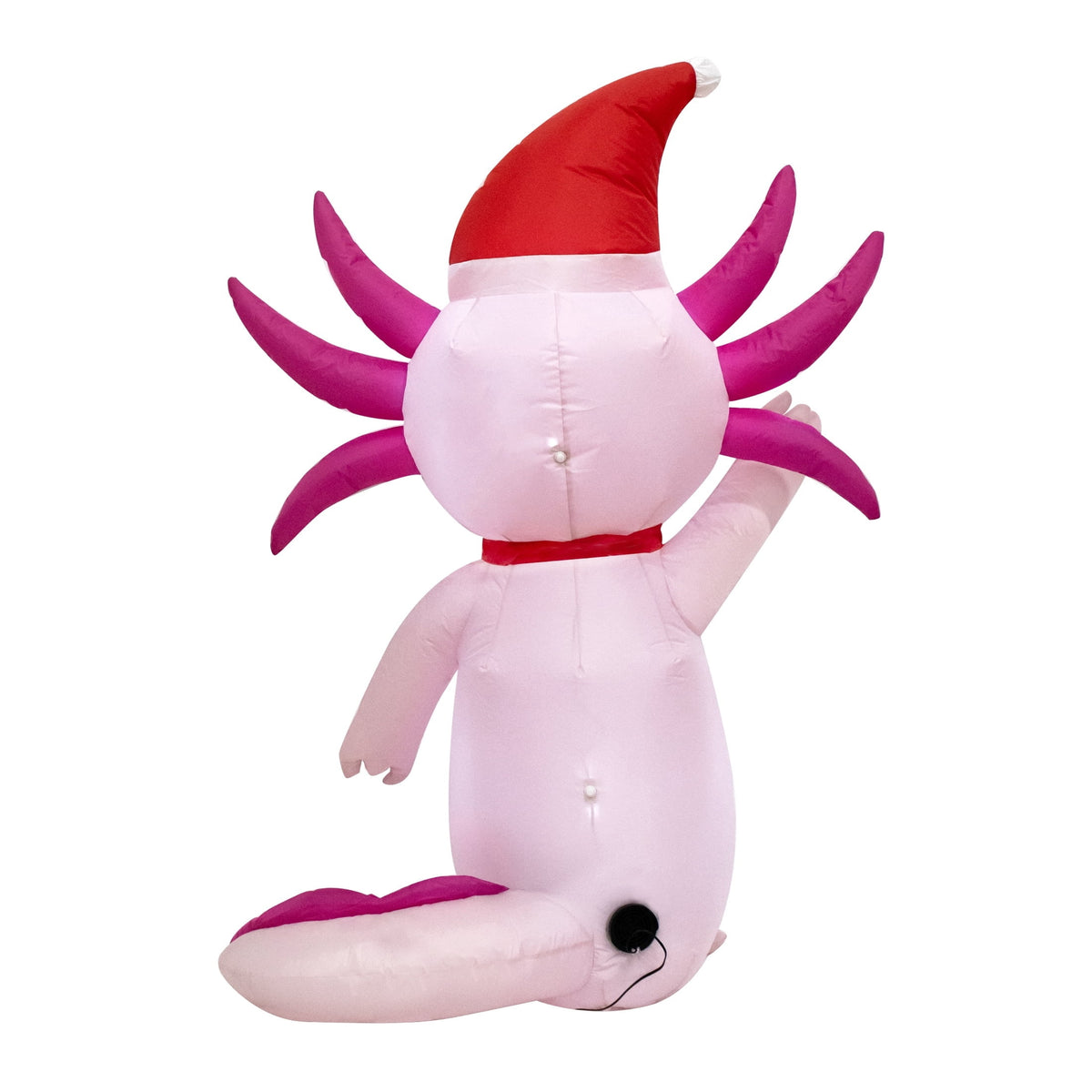 Pink and Red Axolotl Christmas Yard Inflatable, 4', by Holiday Time
