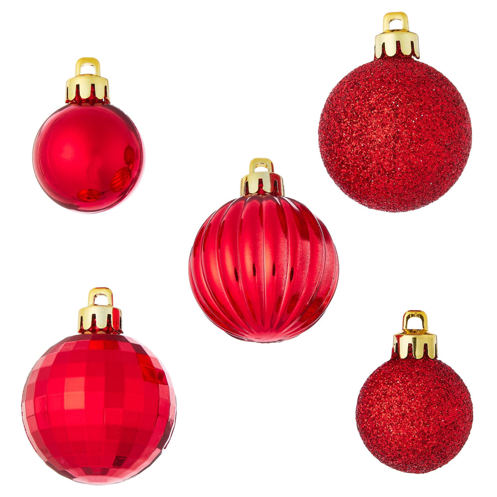 20-Count Red/Green/White Mini Ball Shatterproof Christmas Ornaments, by Holiday Time