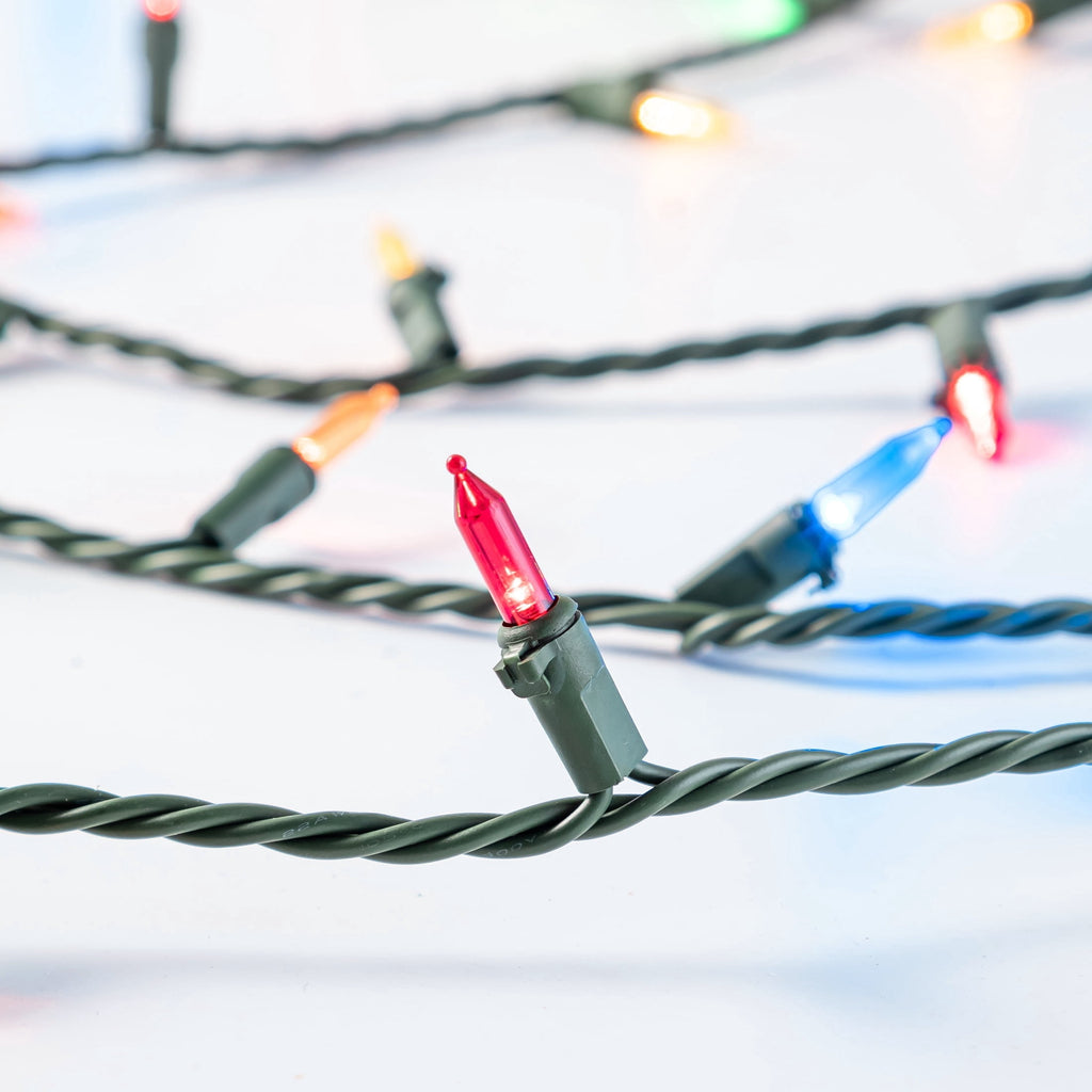 Indoor/Outdoor 500-Count LED Mini Christmas String Lights, Warm White, Green Wire, 114', by Holiday Time