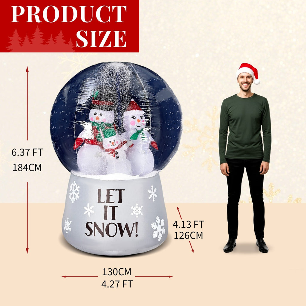 Tcbosik 12 FT Giant Christmas Inflatables Snowman Outdoor Yard Decorations, Blow up Snow Man with Black Hat, Built-in LED Light, Winter Outside Decor for Holiday Party Patio Garden Lawn