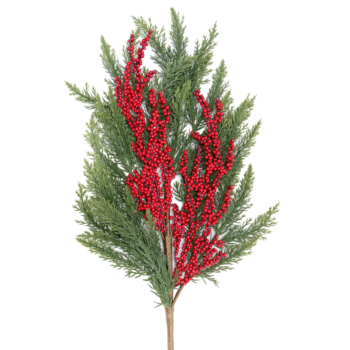 My Texas House Greenery and Berries Decorative Christmas Pick, 24"