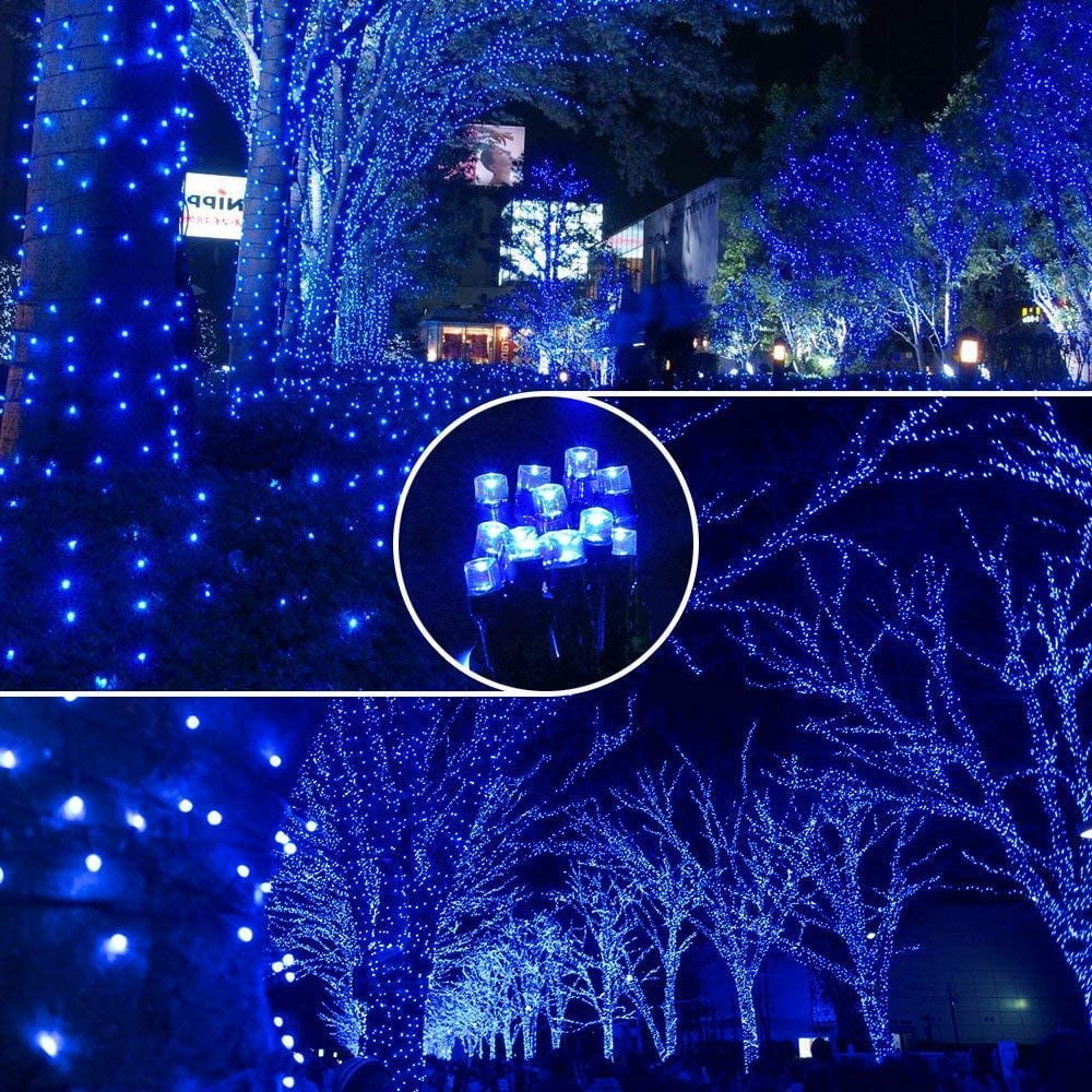 Rirool 2-Pack Solar Christmas Lights 100LED 39ft Waterproof Multicolor String Lights with 8 Modes for Gardens, Wedding, Party, Christmas Tree, Xmas Outdoor Decorations